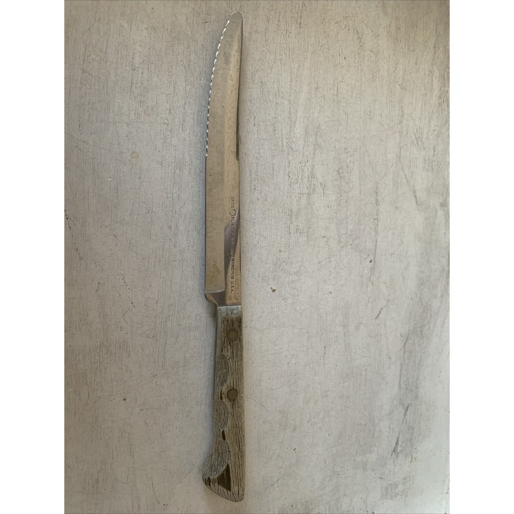 Ecko Vintage Knife Wood‎ Handle Stainless Steel Blade Made In U.S.A